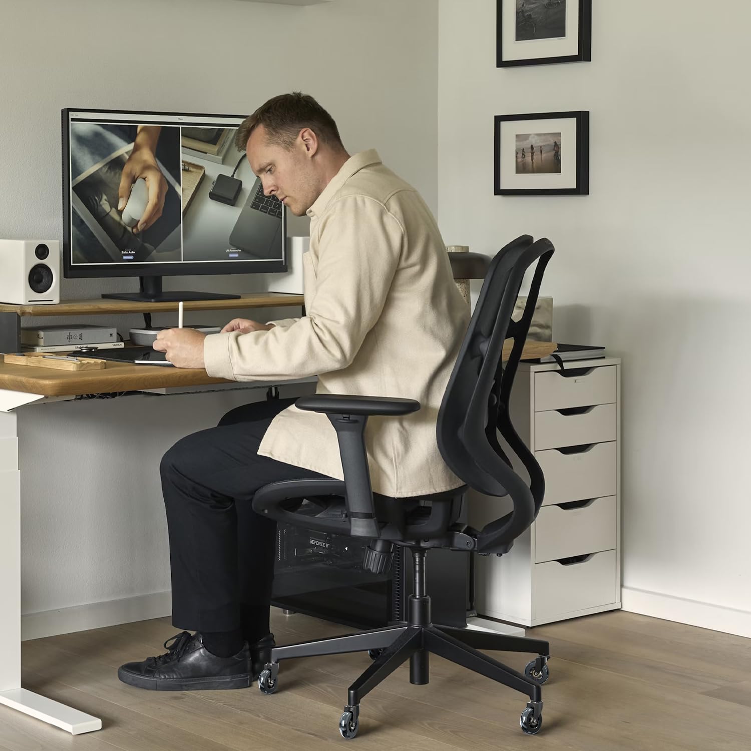 HOLKIE - roulettes chaise bureau - 10x22 mm - caoutchouc, lot de 5, sols durs/tapis, rechange robustes