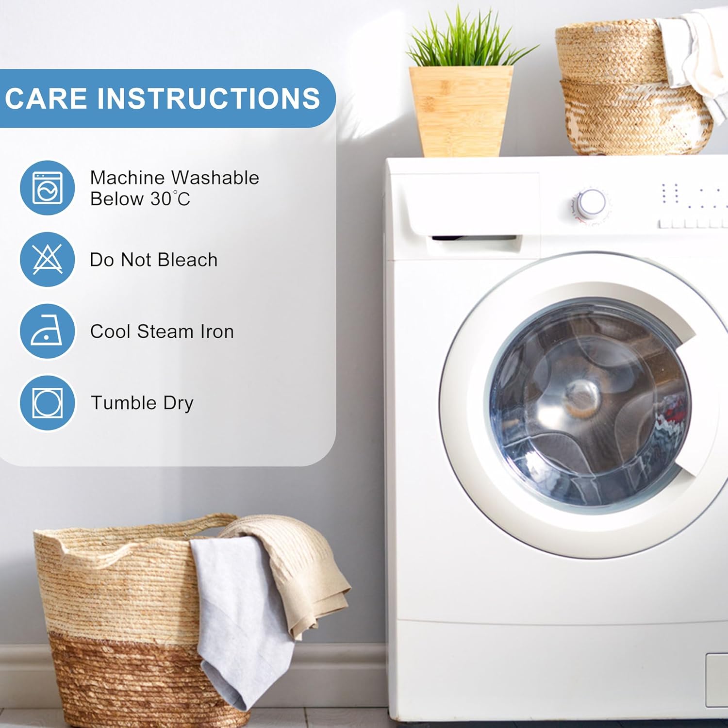 DWCN - nappe aspect lin 135x160cm, lavable, imperméable, anti-taches DWCN