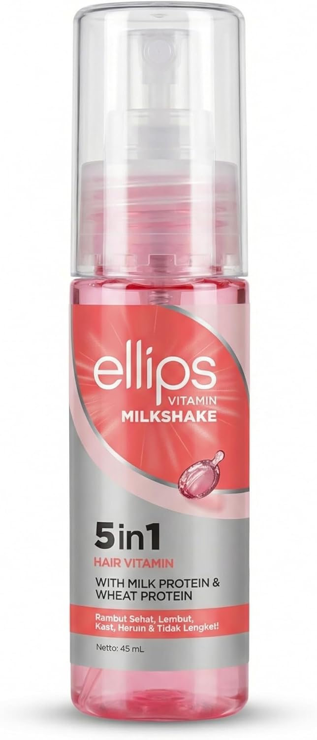 Ellips - 5 in 1 Hair Vitamin Milkshake - 45ml - Protège, démêle et adoucit, éclat cheveux secs/abîmés
