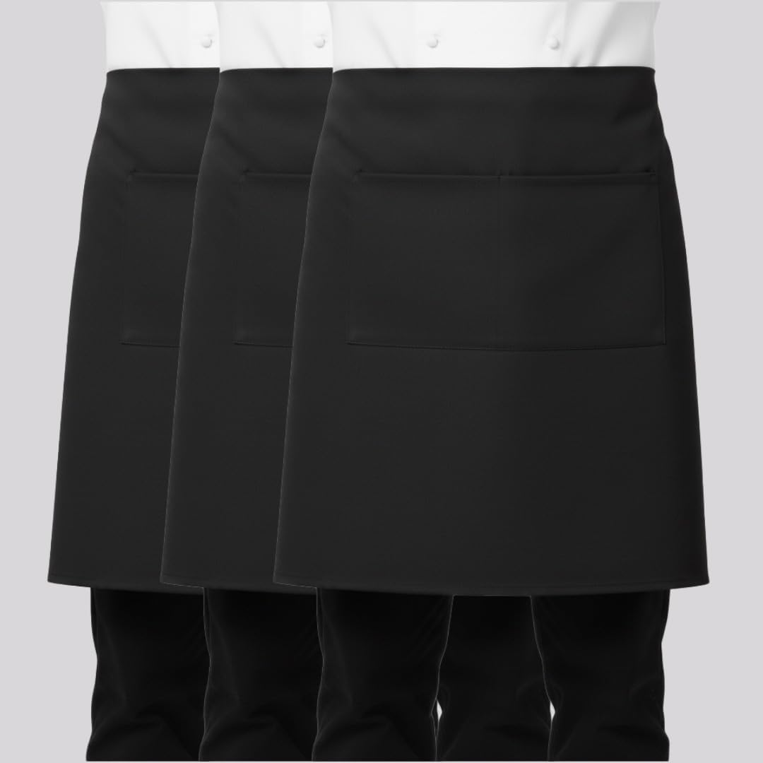 LEFUNDA - Tablier cuisine réglable 3 poches, étanche, longues lanières