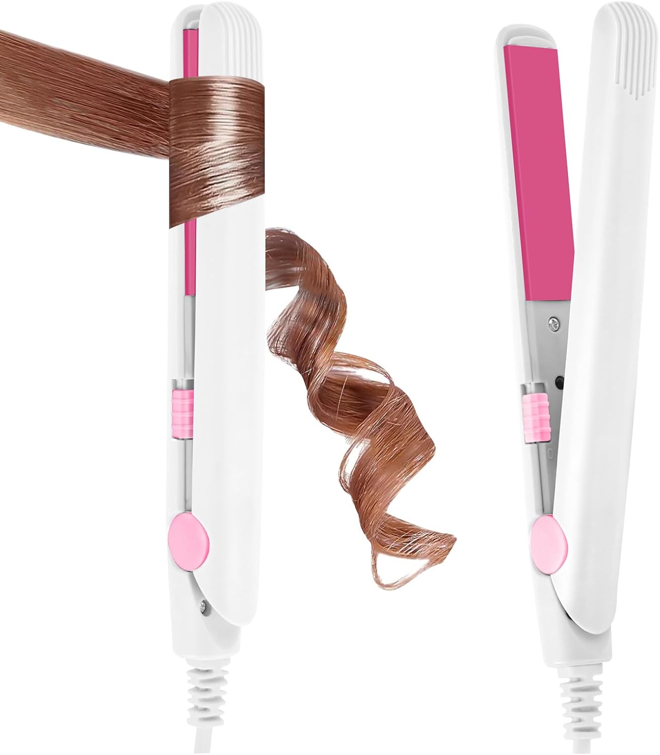 LOPHE - Mini fer à lisser 2 en 1, compact, chauffage rapide, 110-220V