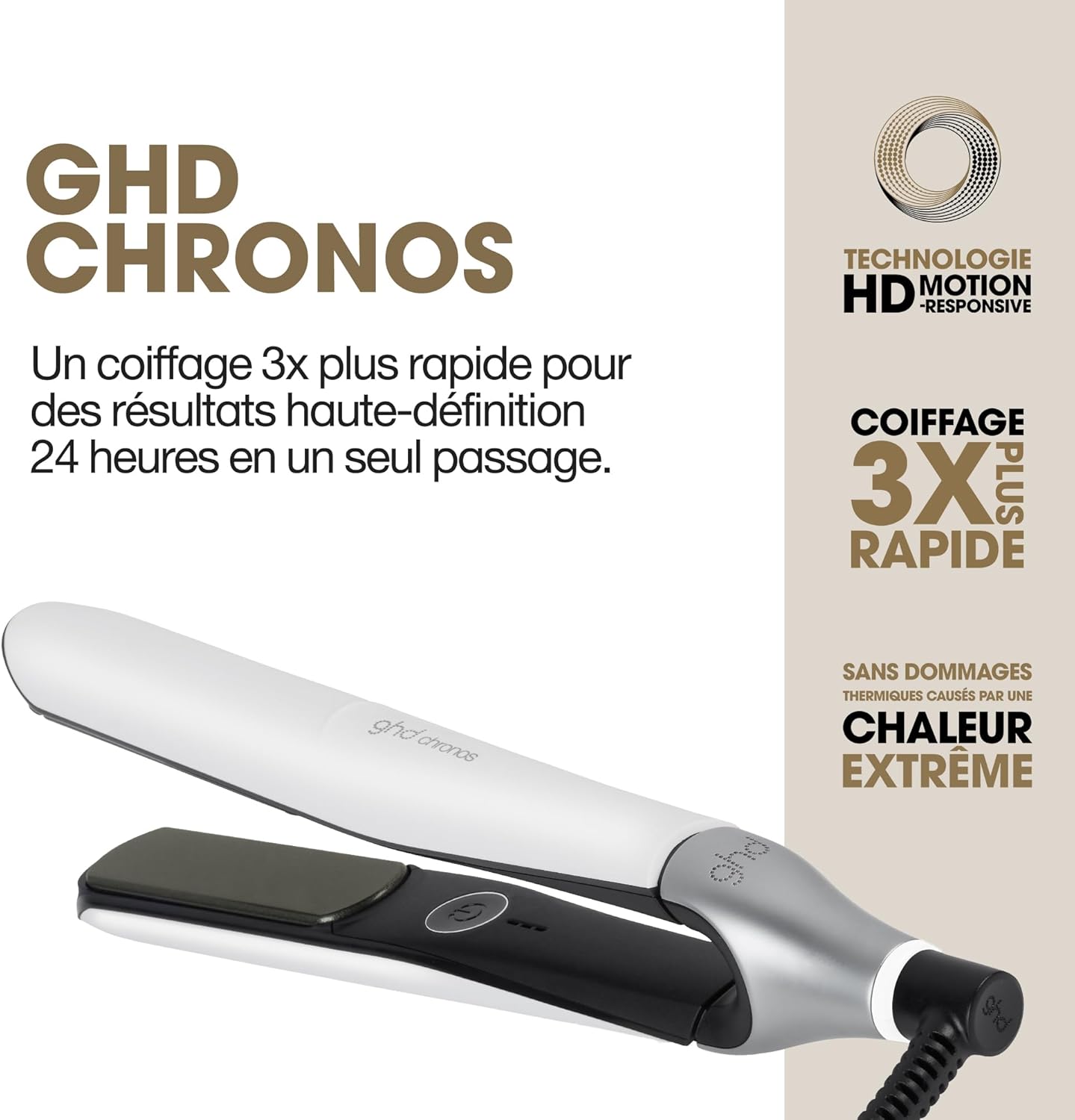 ghd - Chronos - lisseur professionnel, rapide, brillant, anti-frisottis