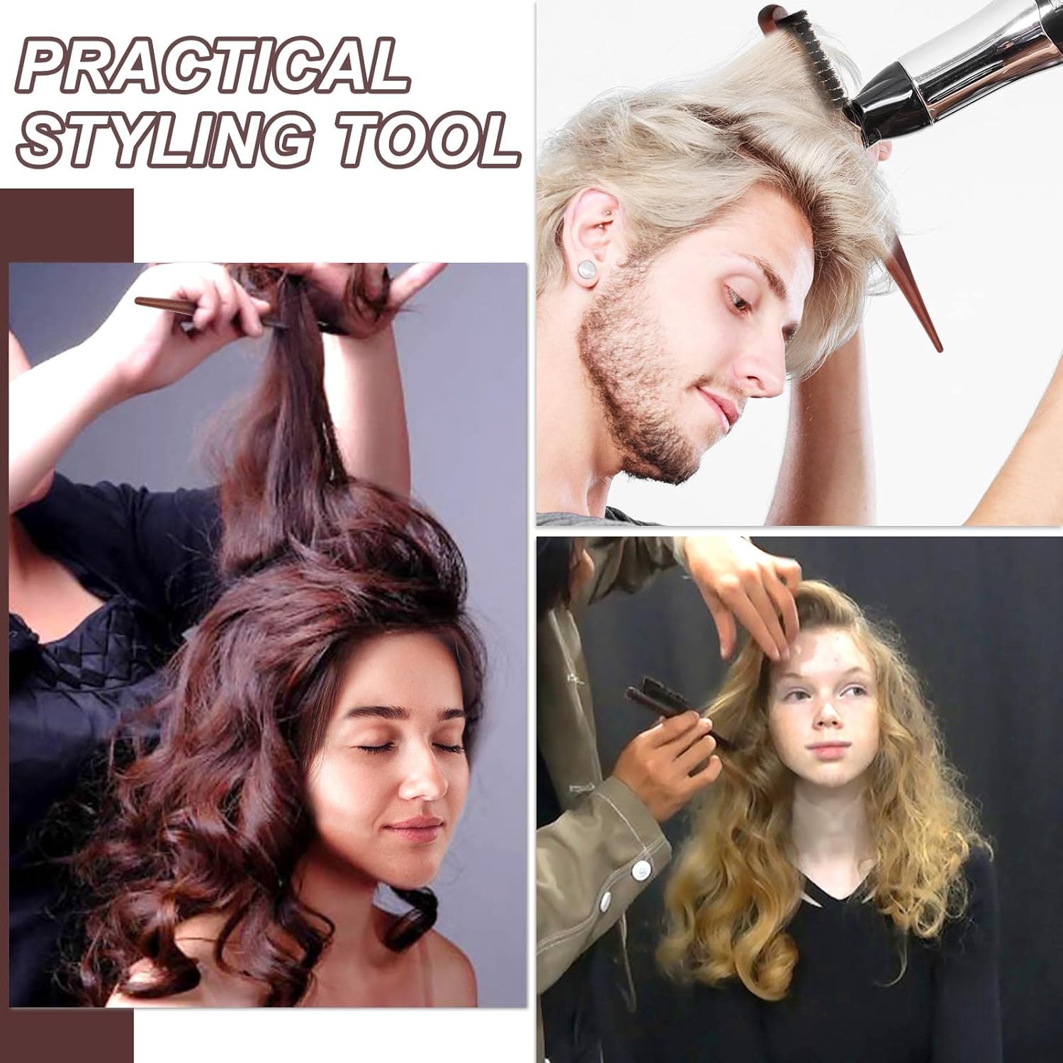 Brosse à cheveux en poils de sanglier – 22cm – pour cheveux épais, secs, ondulés