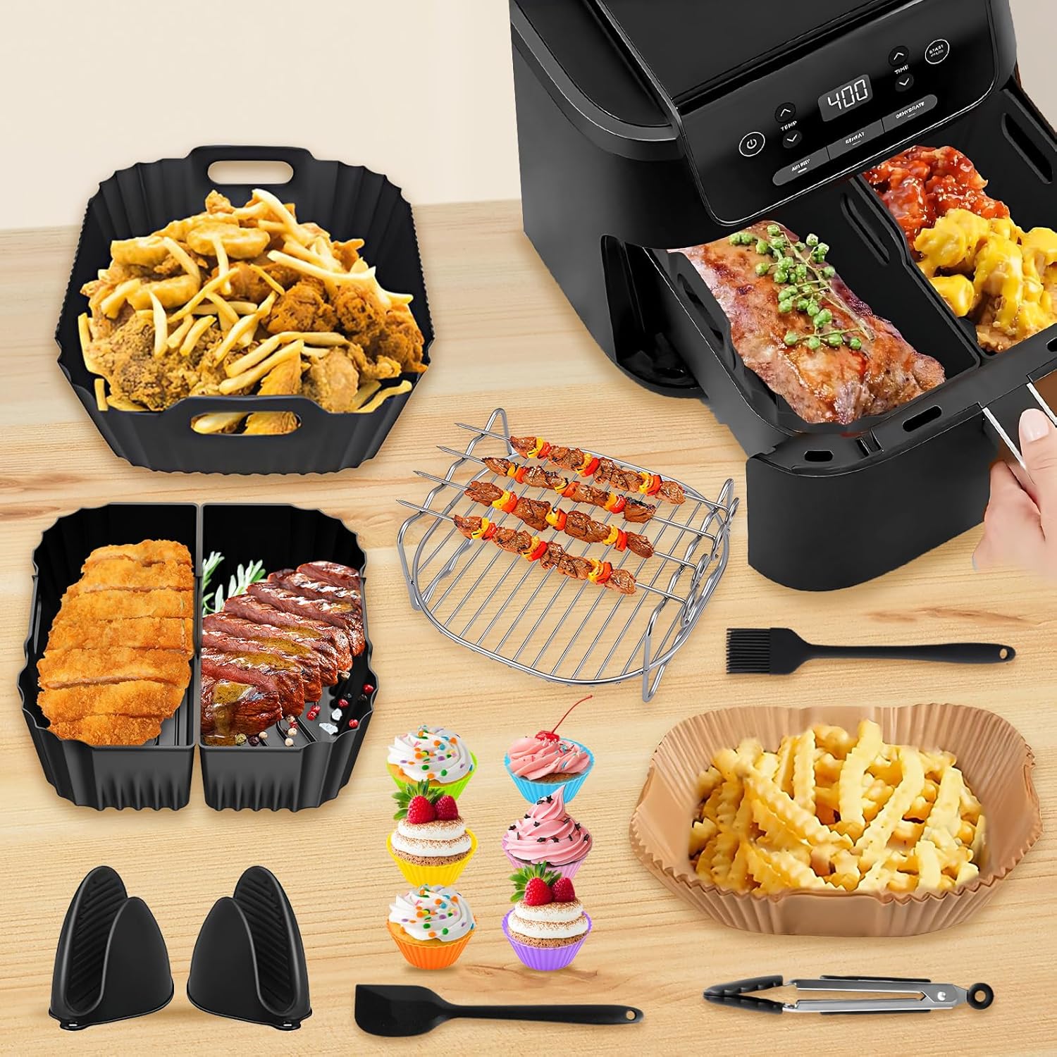 Accessoire Air Fryer - silicone, 20pcs, accessoires, compatibilité, AF180EU AF140EU
