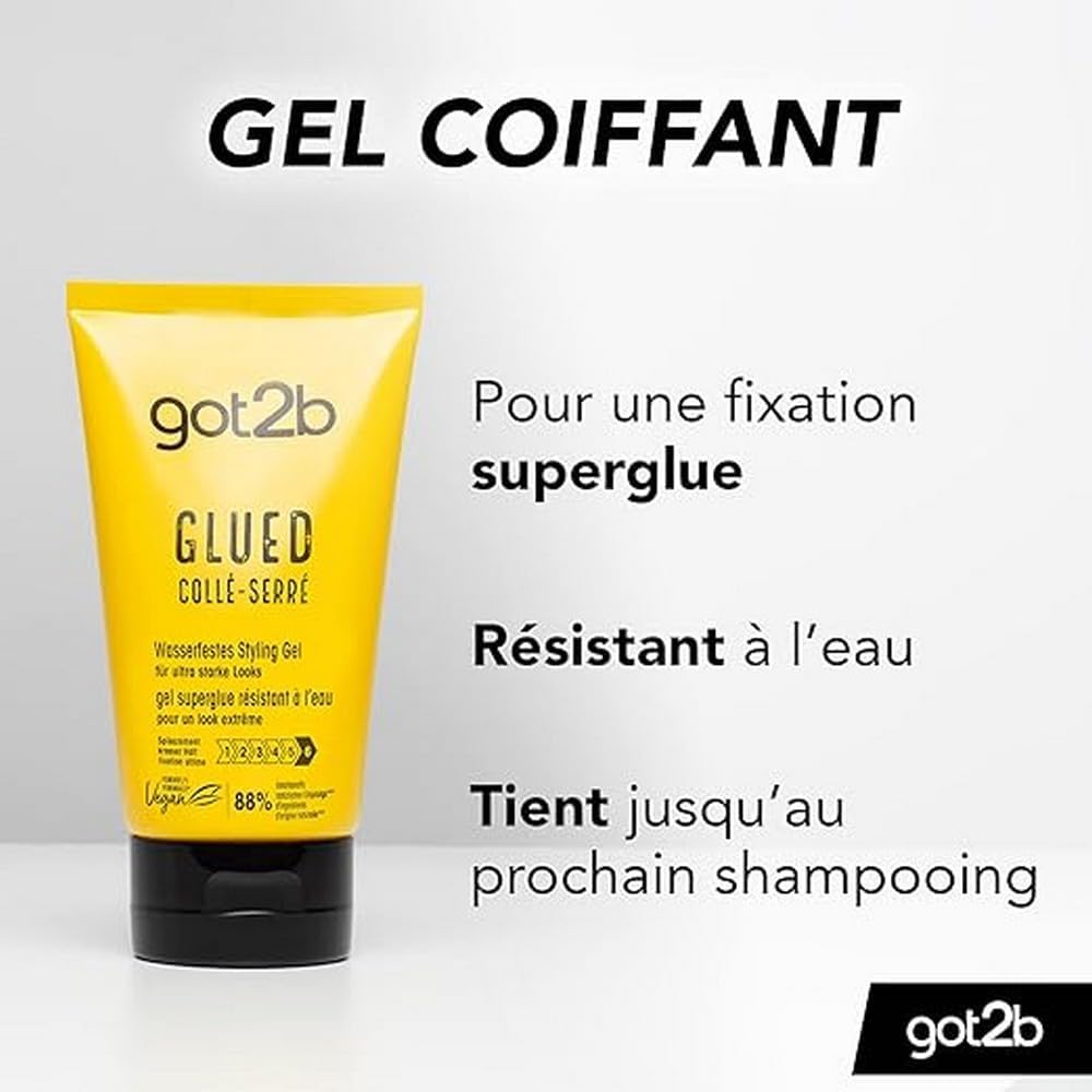 Schwarzkopf - Got2b Superglue - 150ml x2 - fixation forte, résistant eau, formule végane