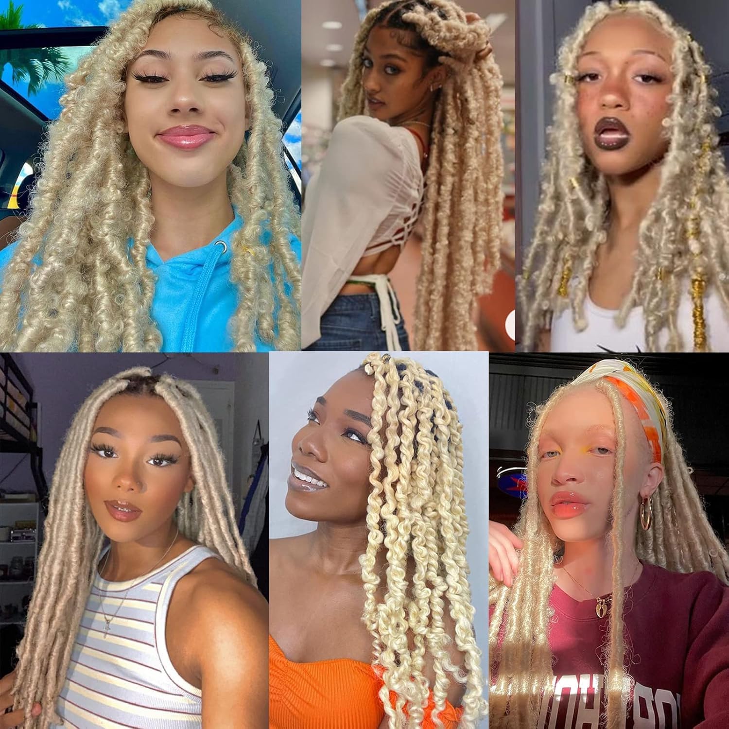 Xtrend - faux locs Marley crochet 12 pouces - 8 paquets, blond 613#