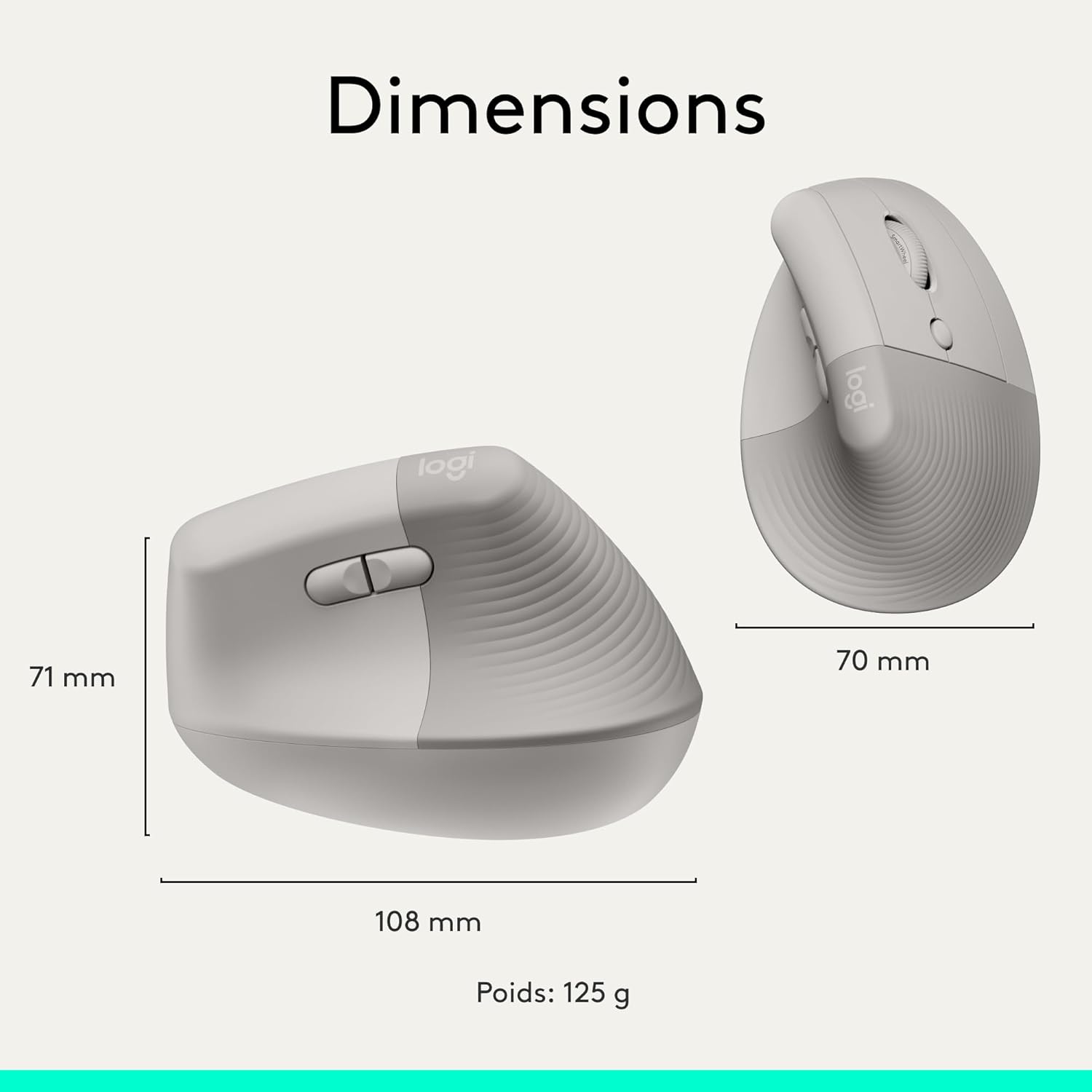 Logitech - Lift série - compacte - souris verticale ergonomique sans fil