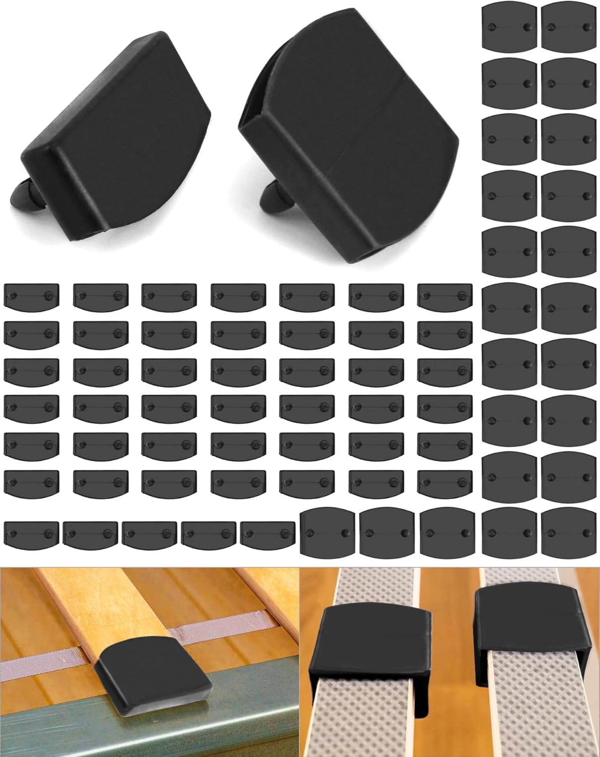 QWORK - Capuchons et embouts pour sommier - 5,5x0,9 cm - lot de 72 pièces - QWORK72