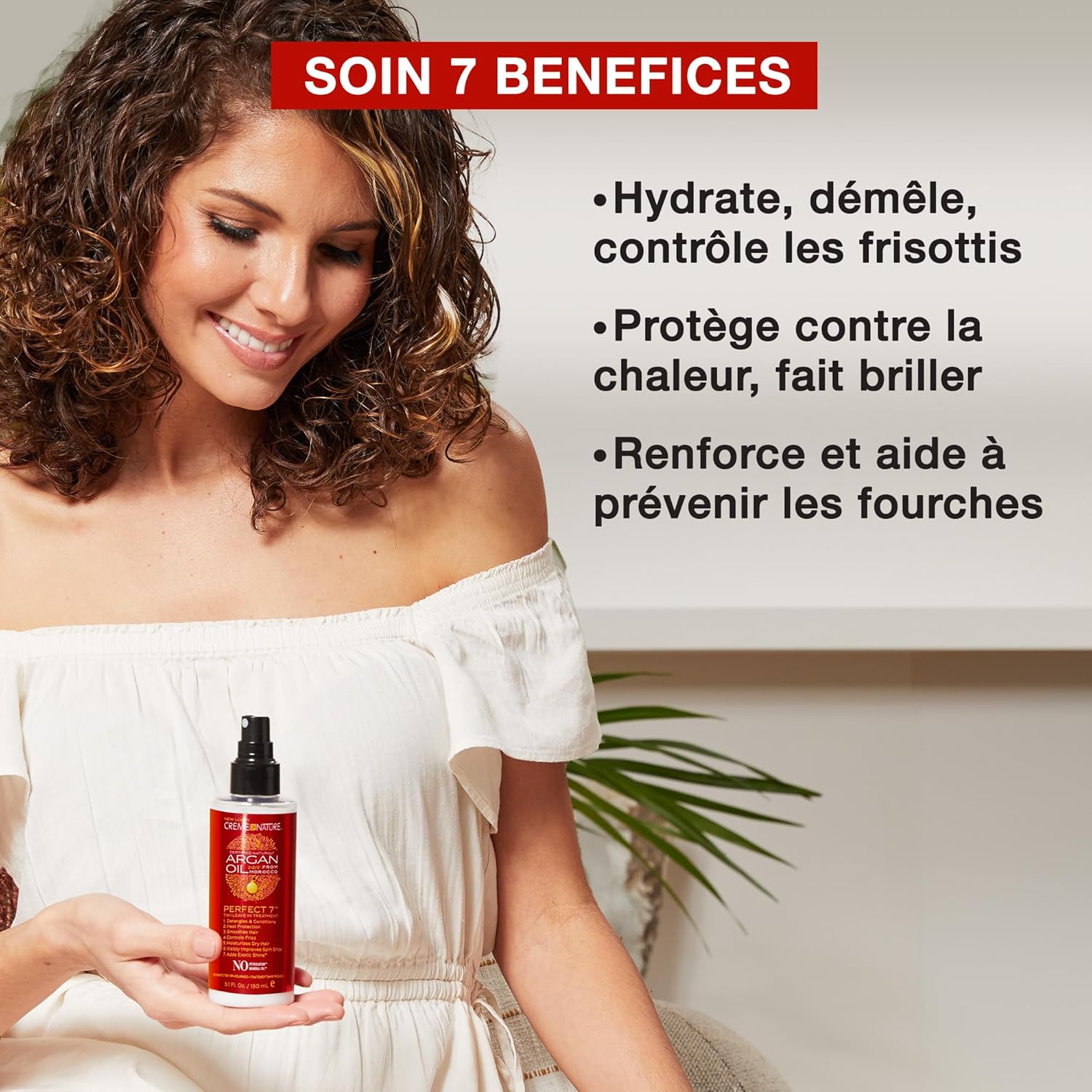 Creme of Nature - Perfect 7 Spray 150ml - soin cheveux argan