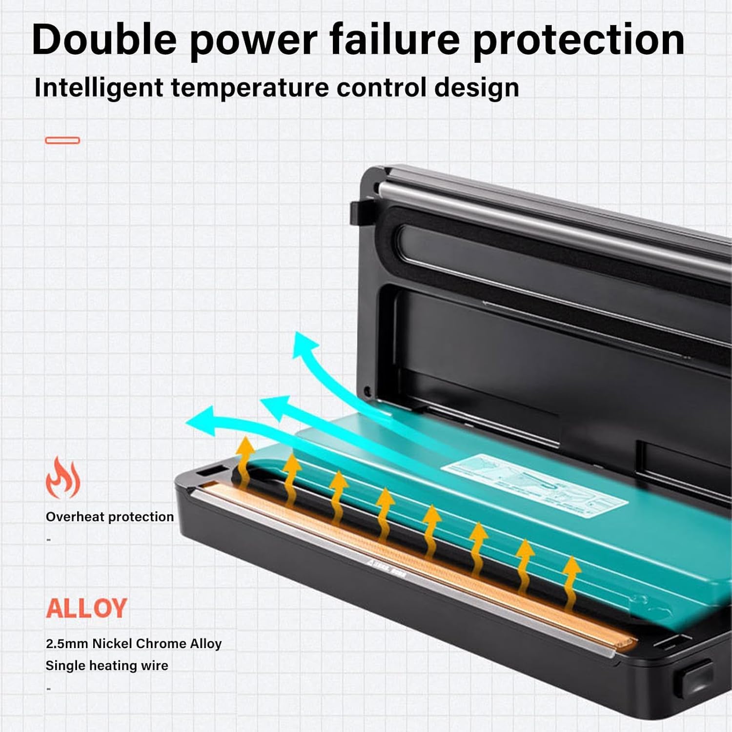 Machine sous vide alimentaire - 5 en 1 - noir - 30 sacs inclus, modes sec/humide