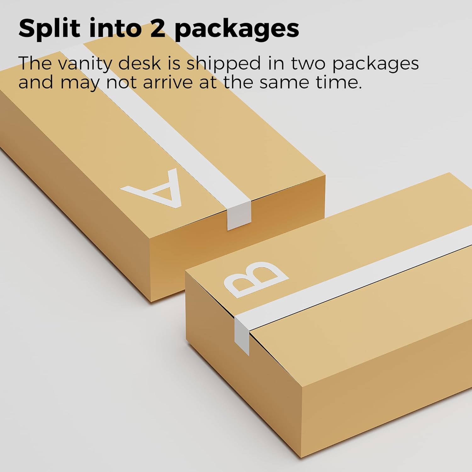 ANWBROAD - Grande coiffeuse LED, 140x100x40cm, 7 tiroirs, miroir, BDT65W