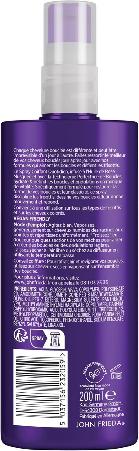 John Frieda - Frizz Ease Boucles Couture - 200ml - Spray coiffant anti-frizz