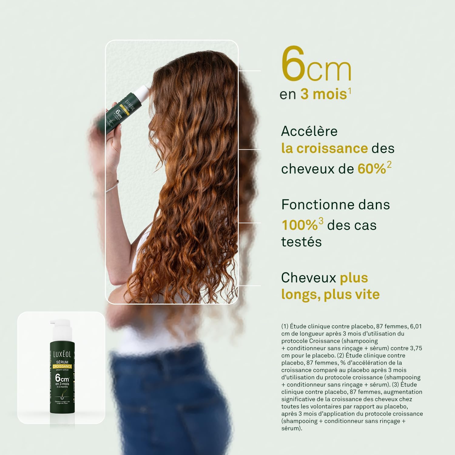 Luxeol - Sérum Croissance cheveux - 100ml - 97% naturel, sans silicone