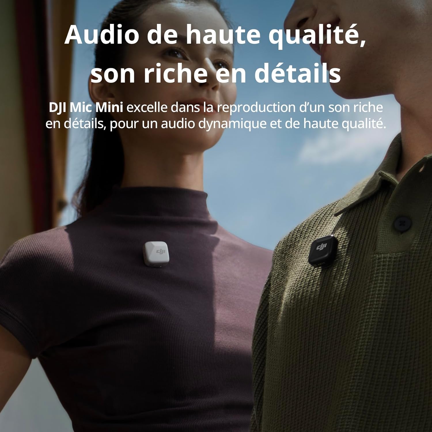 DJI - Mic Mini Série - ultra-léger, audio haute qualité, annulation bruit