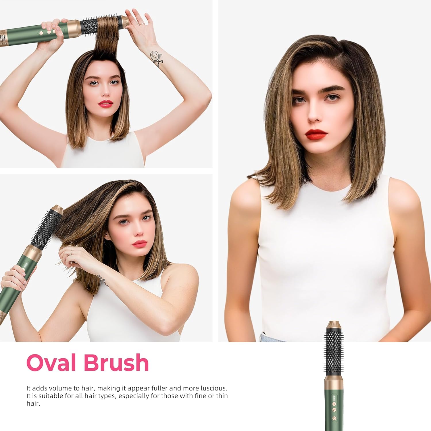 Atopskins - Air Styler 7 en 1 - 30,5 mm - 110000 U/min, sèche-cheveux, lisseur, boucleur