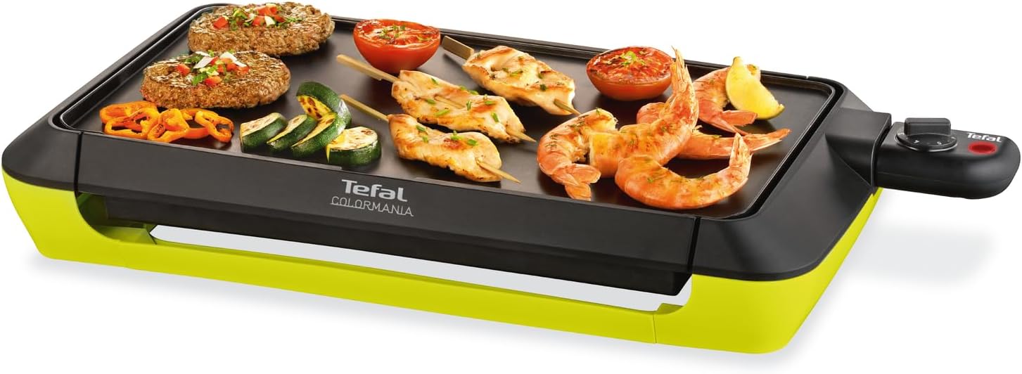Tefal - Plancha Colormania - 2000W, 8 pers, antiadhésif, lavable CB660301
