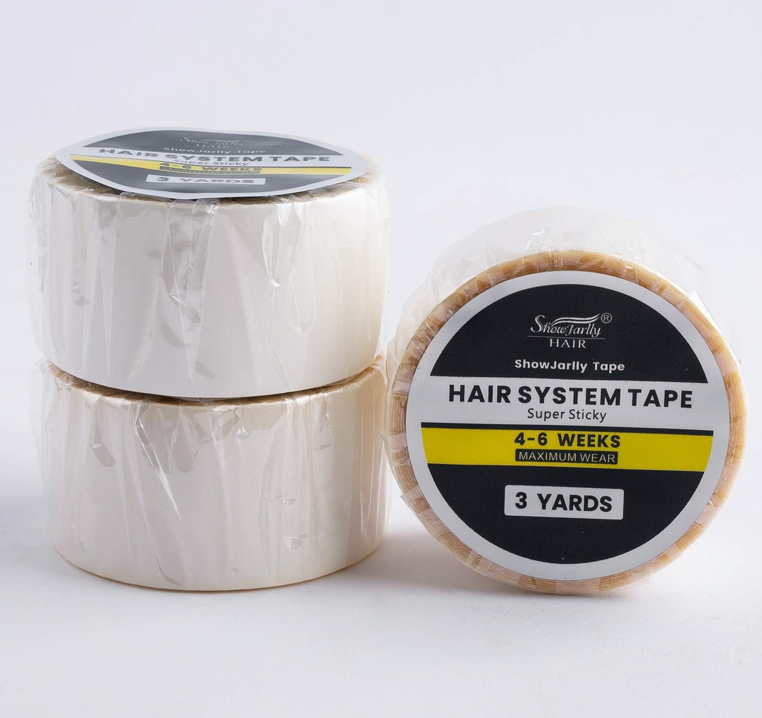 ShowJarlly - rouleau adhésif lace extra fort 2.5cm x 3Yards, fixation perruque