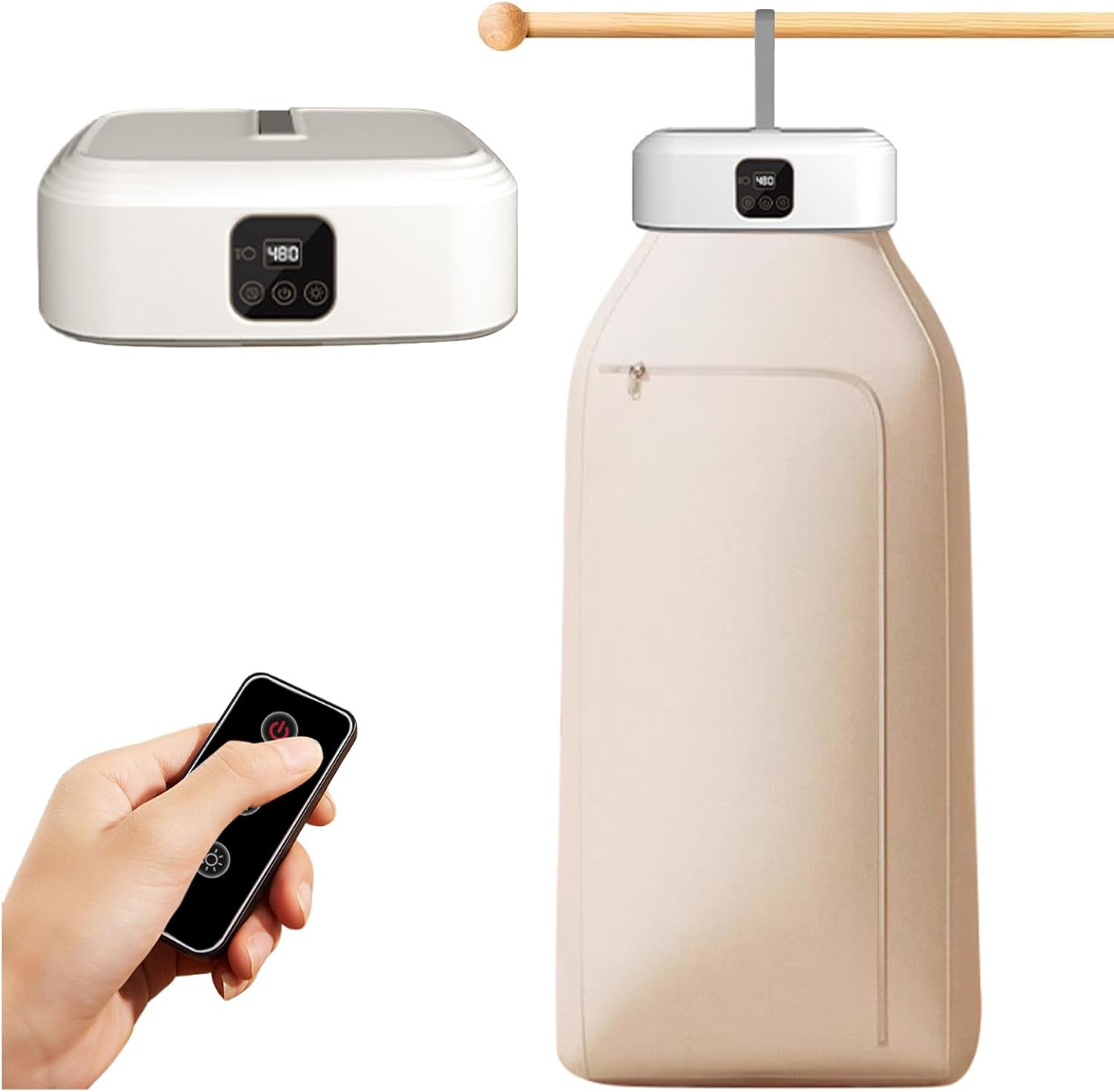 Sèche-linge électrique portable - pliable, minuterie 8h, UV, LED, PTC, idéal maison/voyage