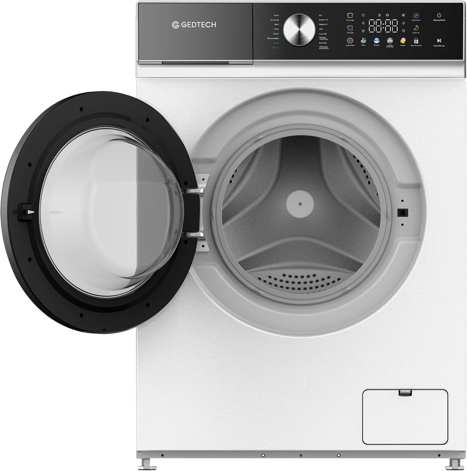 GEDTECH - Lave-linge frontal 9Kg LED - 1400tr/mn, 16 programmes, éco GLLPS91400WH
