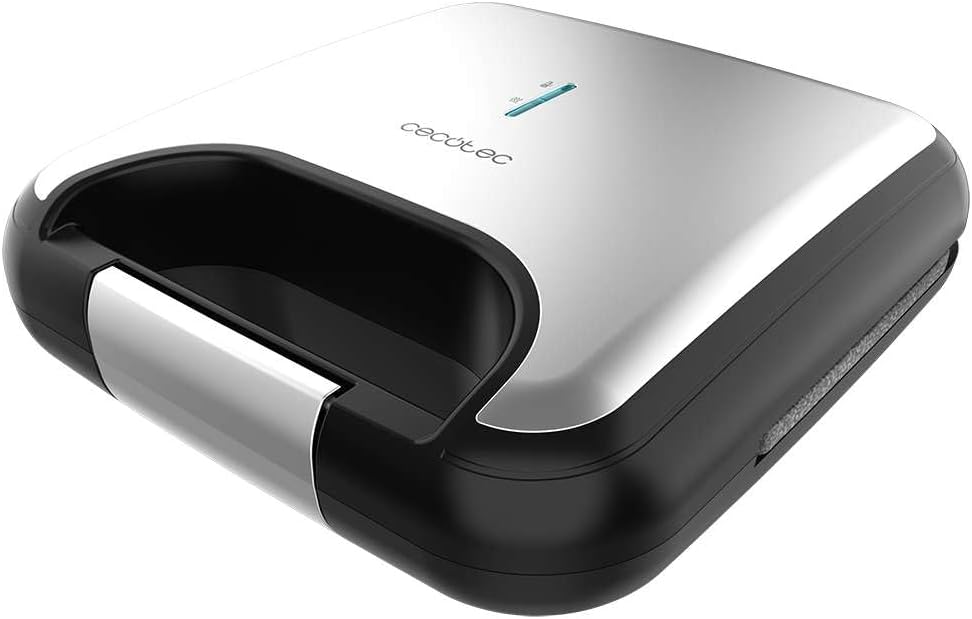 Cecotec - Rock'nToast Grill+ - 800W, revêtement pierre, inox, sans PFOA