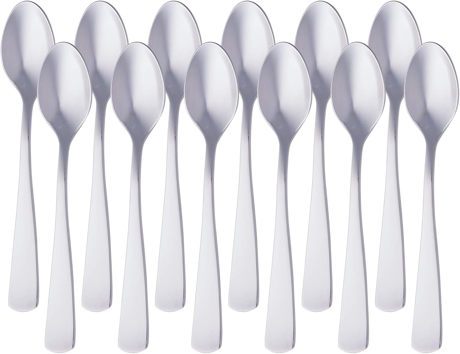 maxxidealz Basics - Cuillères à café carrées - 14,1 cm - Acier inox, lot 12