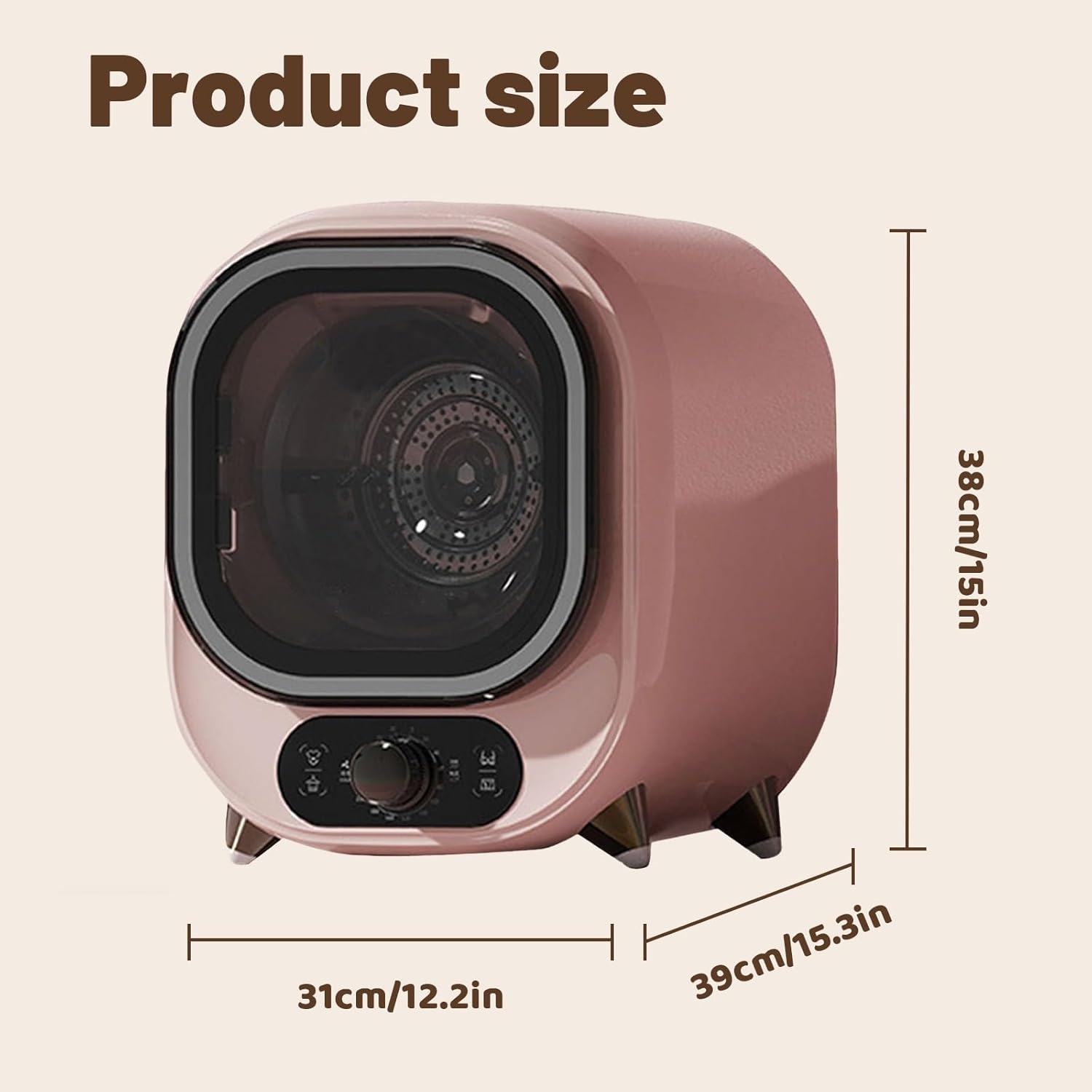 Mini sèche-linge portable - capacité compacte - cuve inox - installation comptoir/murale