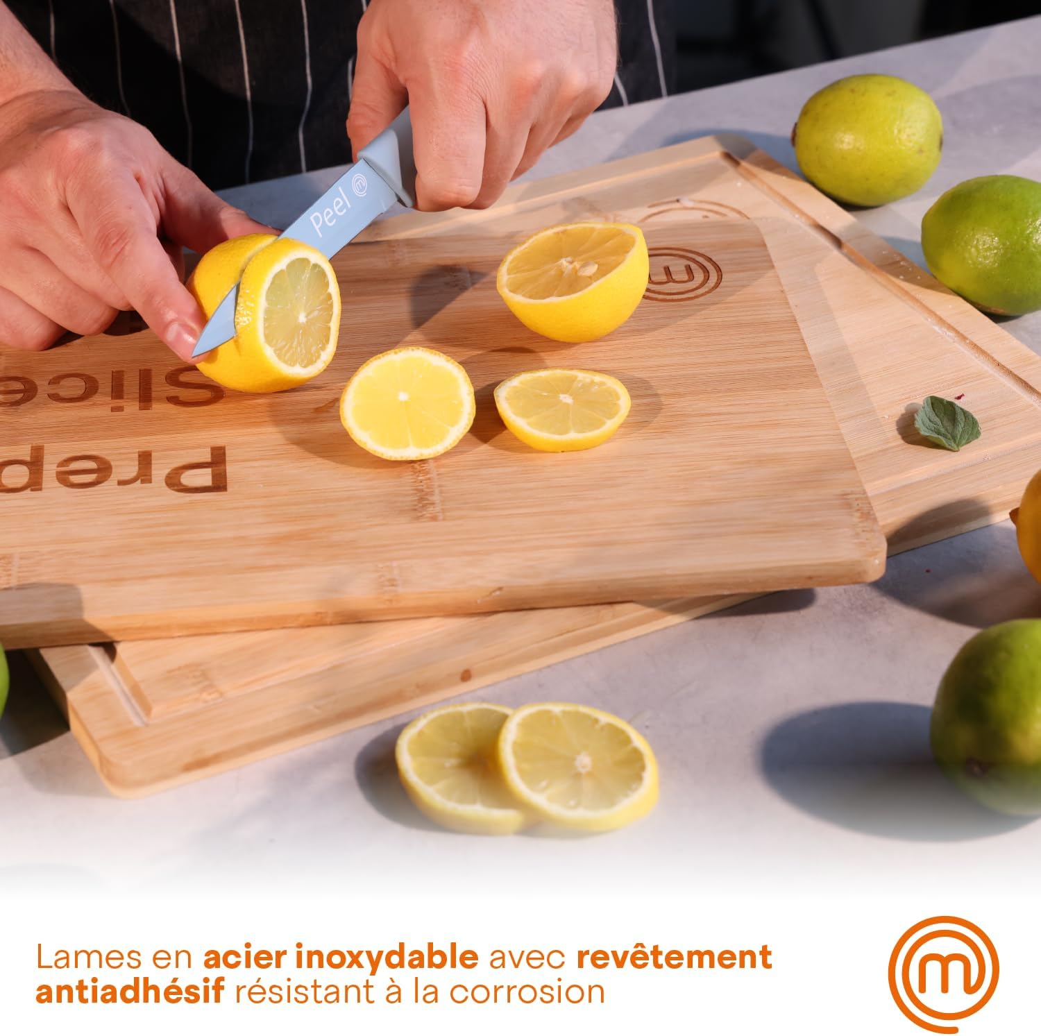 MasterChef - Cuisine Azure - set 5 pièces inox, poignées confortables, antirouille