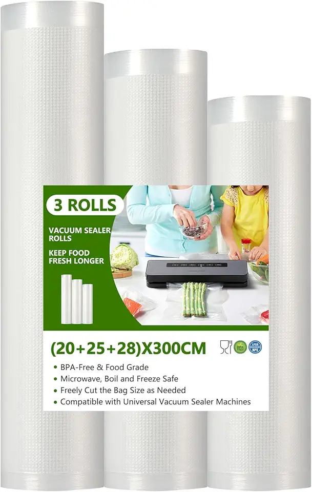 Diboniur - rouleau sac sous vide - 28/25/20x300cm - réutilisable, compatible toutes machines