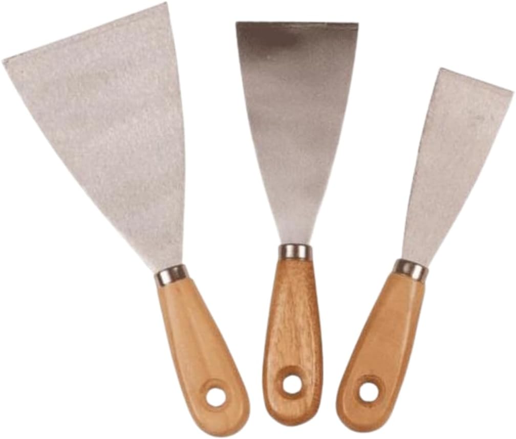 Parence - Spatules bricolage bois/acier carbone - 3 tailles - enduit, lissage, décapage