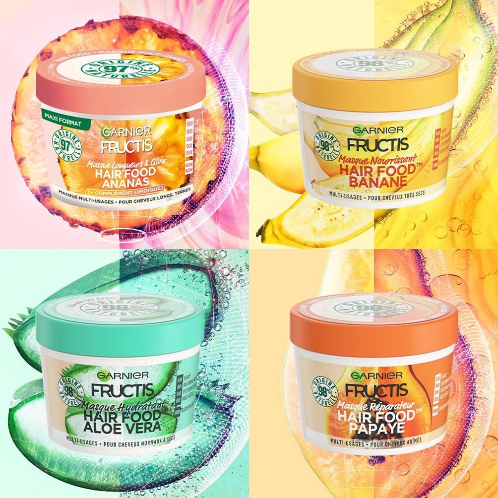 Garnier - Fructis Hair Food - 350 ml - shampooing longueurs ternes, 97% naturel