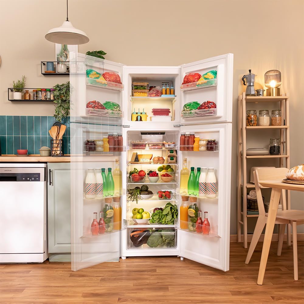 Cecotec - Bolero CoolMarket 2D - 255L, NoFrost, moteur Inverter, E, design blanc - 2D255NF