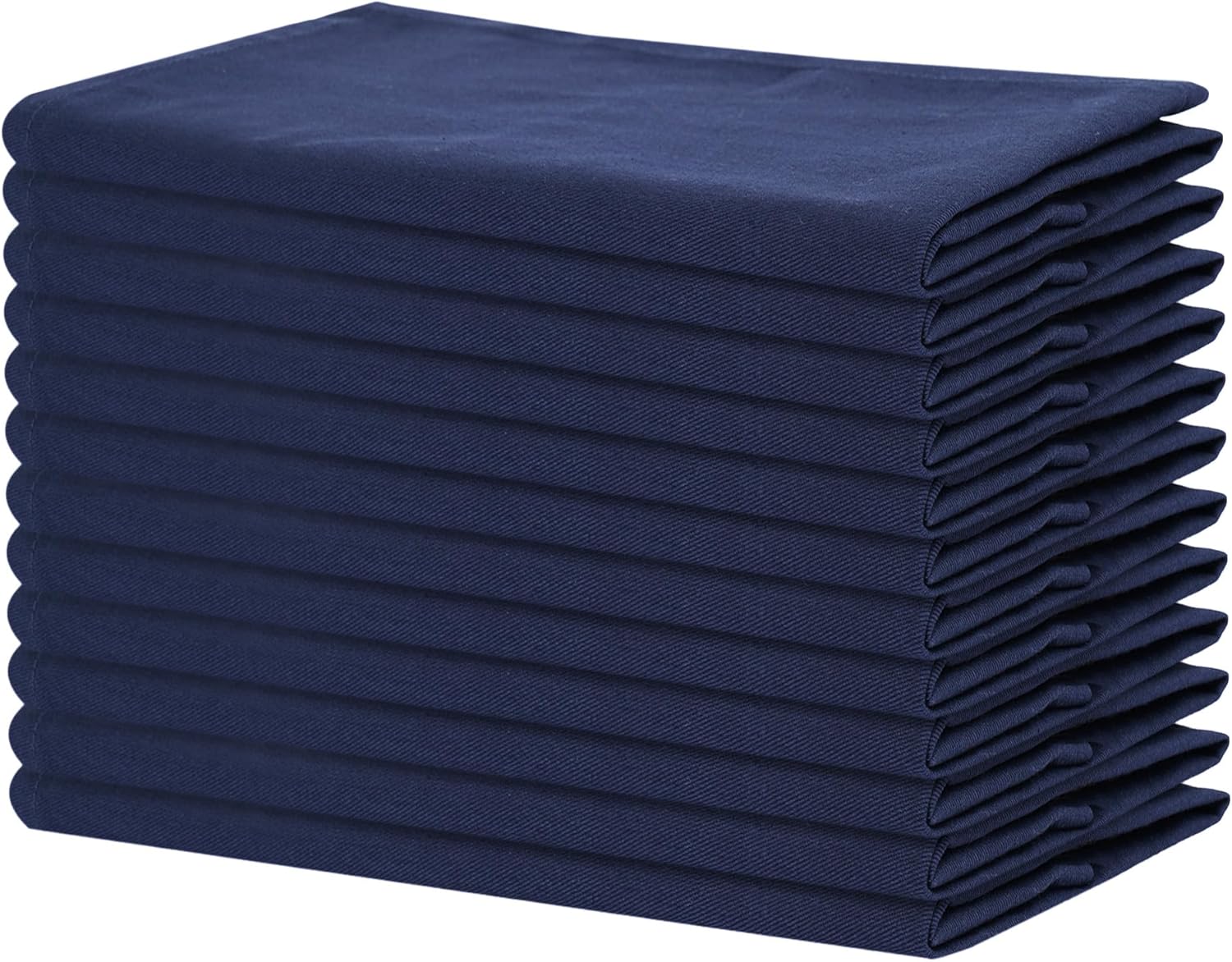 Sweet Needle - Paquet de 12 serviettes, 45x45 cm, coton épais, coins arrondis, Marine