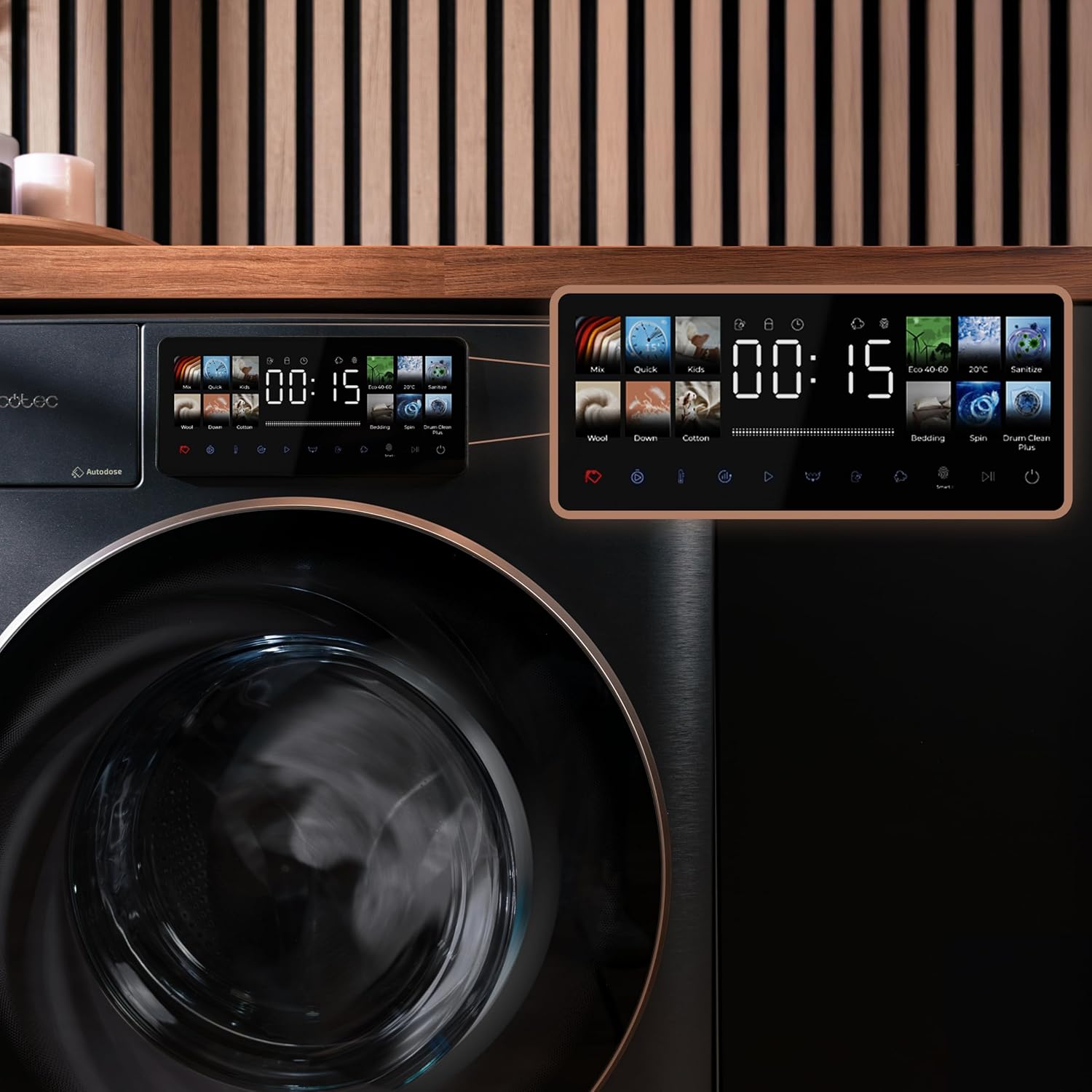 Cecotec - Bolero DressCode (Autodose Inverter 3D Steel) - 10kg, 1400 tr/min, écran 9,2