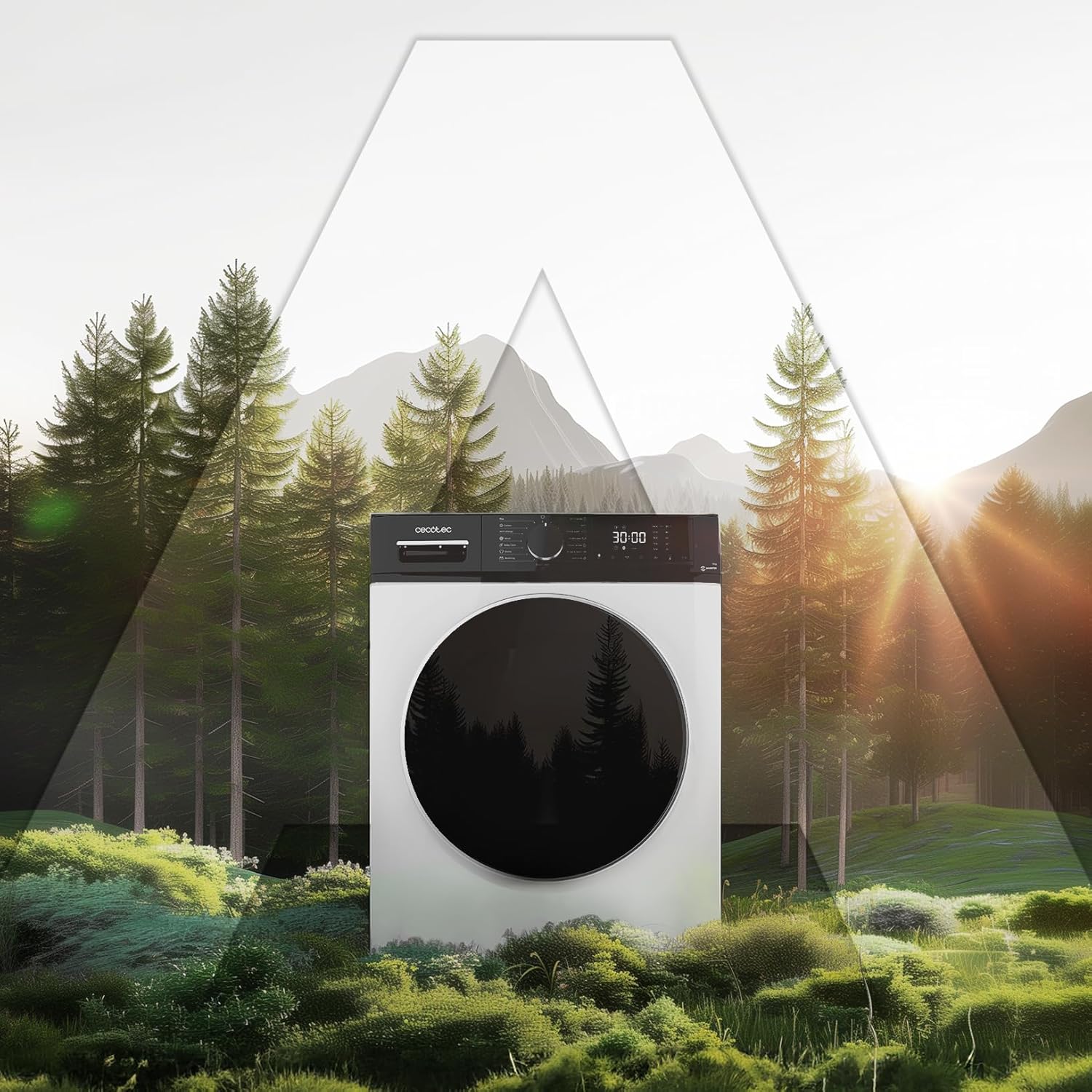 Cecotec - Bolero Dresscode 9610 Inverter - 2000W, 1400 tr/min, 15 programmes, vapeur, optimisation lavage - 9610 Inverte