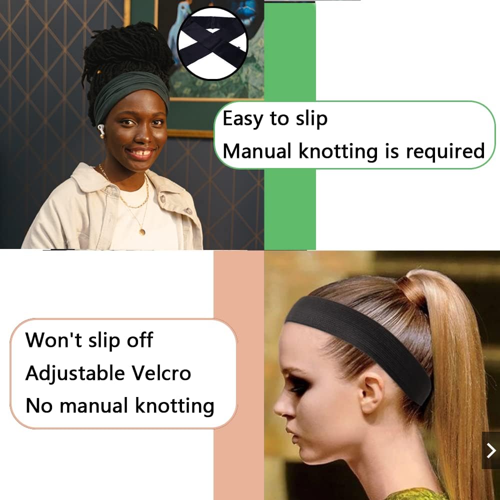 Bandes élastiques pour perruque – réglables – 3 pièces + brosse – maintien optimal