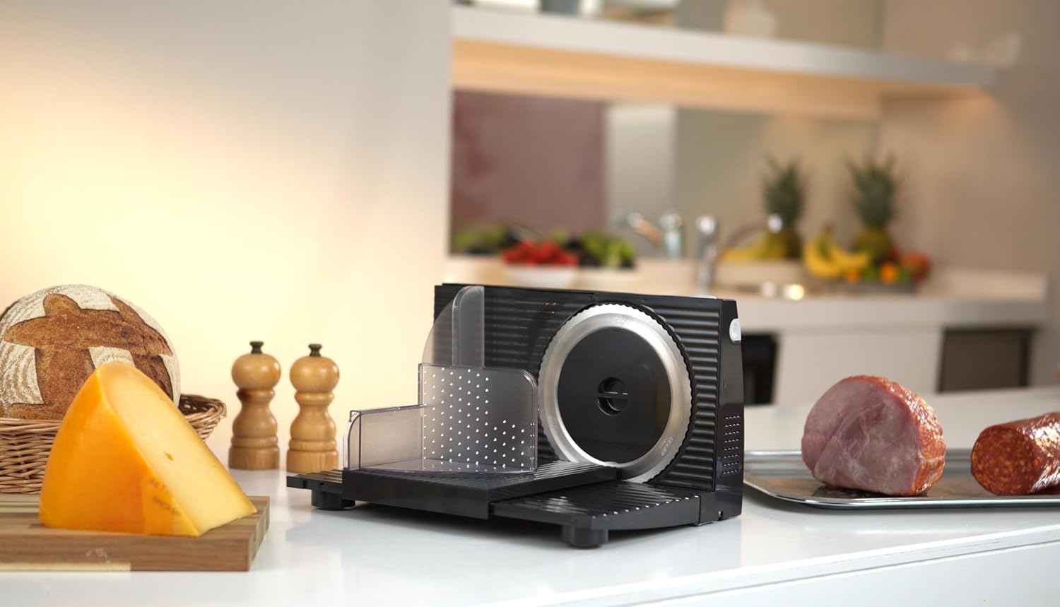 Emerio - Trancheuse pliable, 0-17mm, lame inox, 100W, sécurité