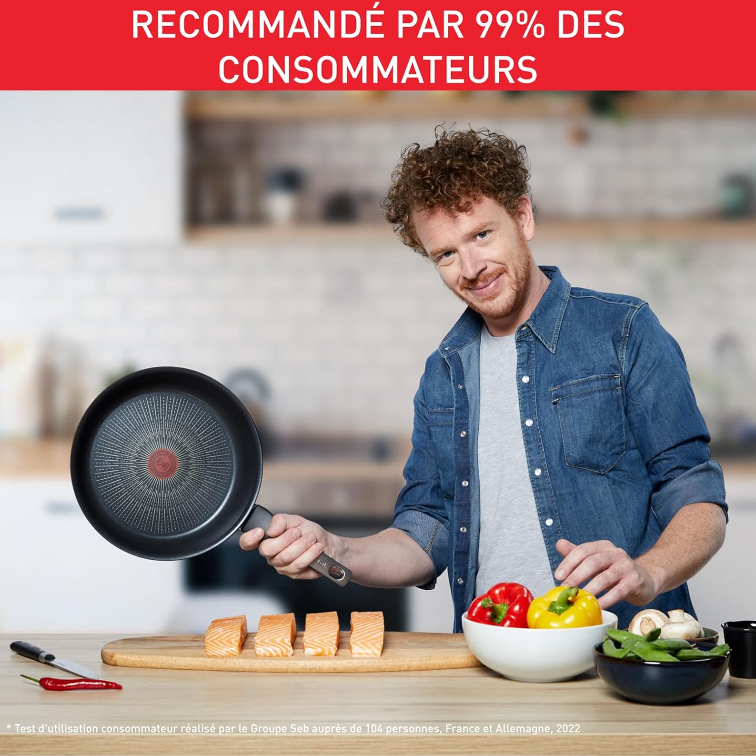 Tefal - Unlimited On - poêle à crêpe 28cm, induction, antiadhésif, Thermo-Signal, G25939AZ