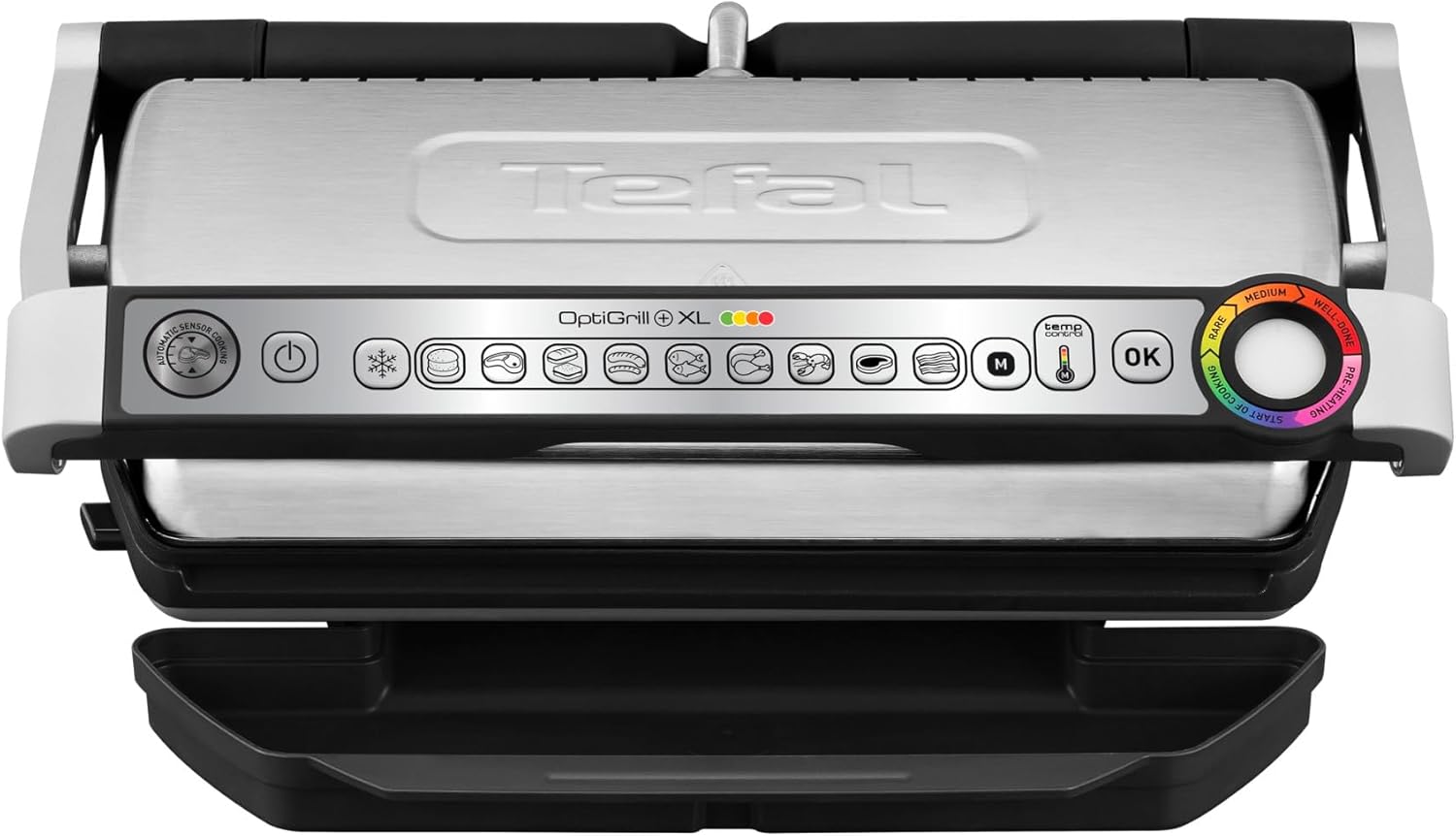 Tefal - Optigrill+ XL - format XL - 9 programmes, manuel, jusqu’à 8 pers - GC722D16