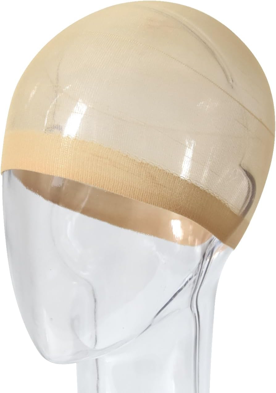 Bonnet de perruque - lot de 12 pièces - nylon beige - respirant, unisexe