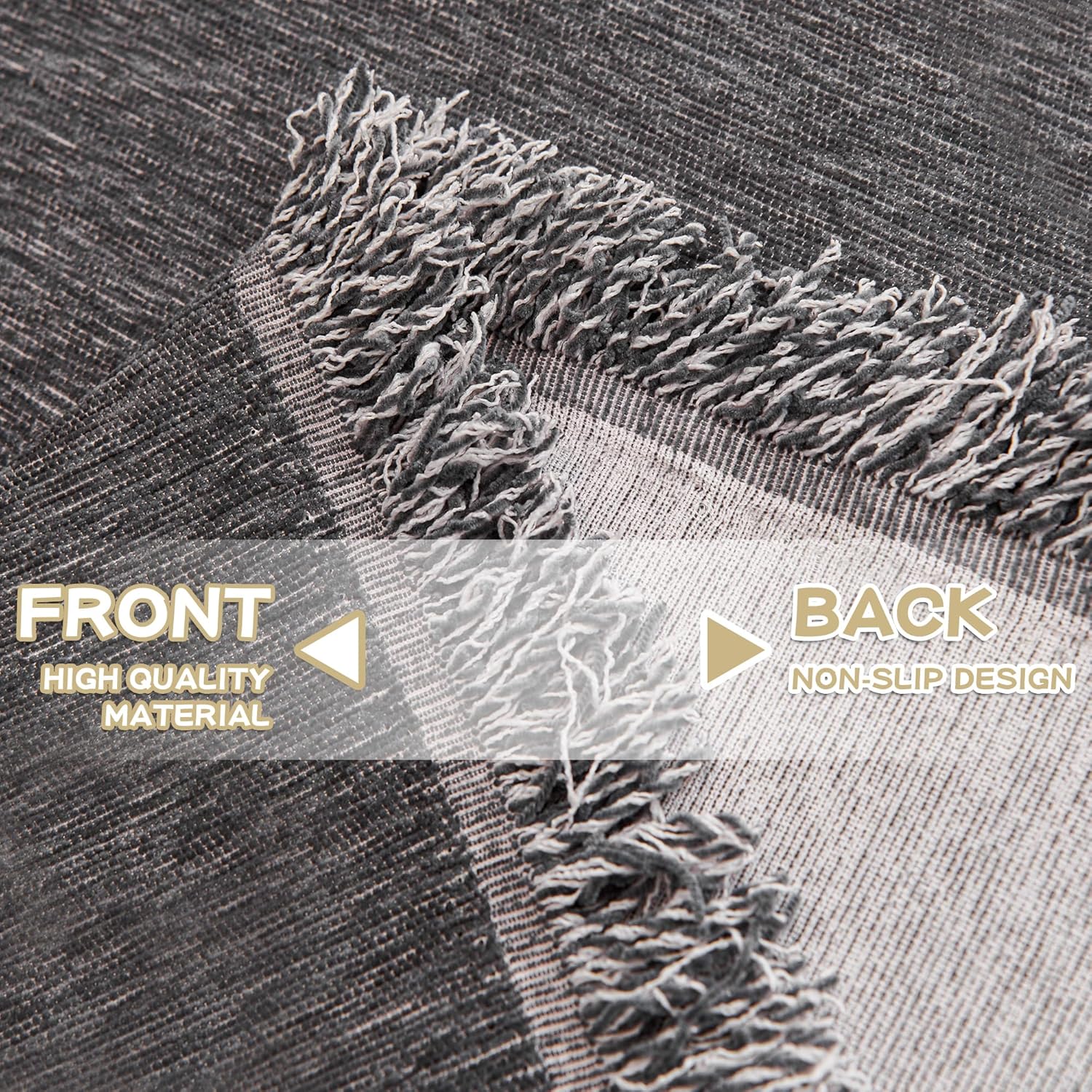 MYSKY HOME - protection canapé - 230x340 cm - anti-rayures, animaux, gris foncé