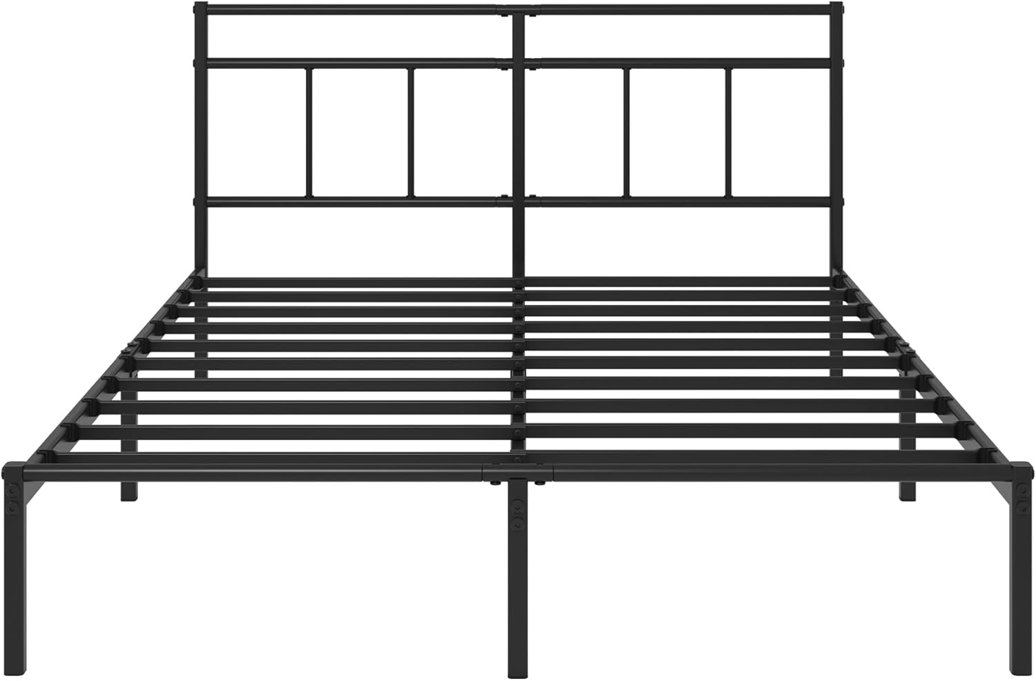 Zinus - Elias - 140x190 cm - sommier métal et tête de lit, hauteur 30cm