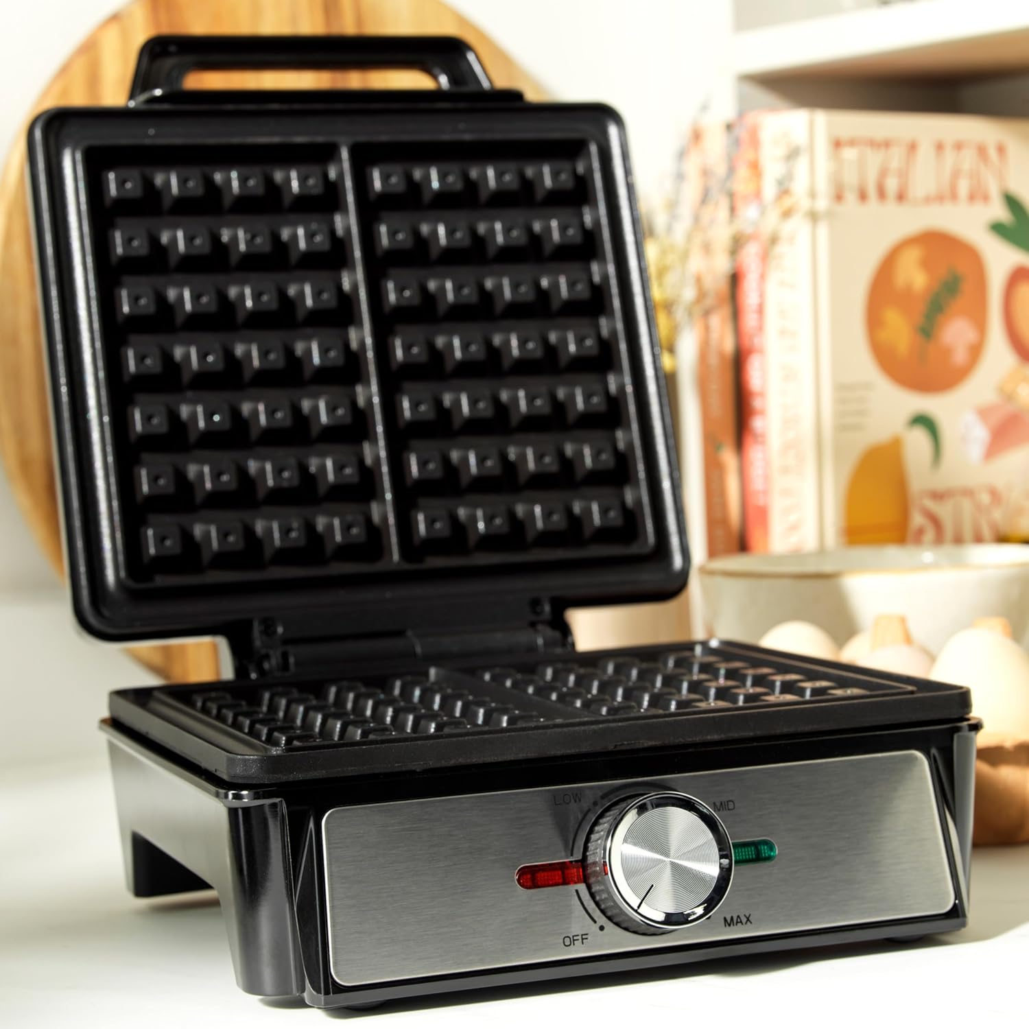 Salter - machine à gaufres - 1600W, plaques antiadhésives, contrôle température