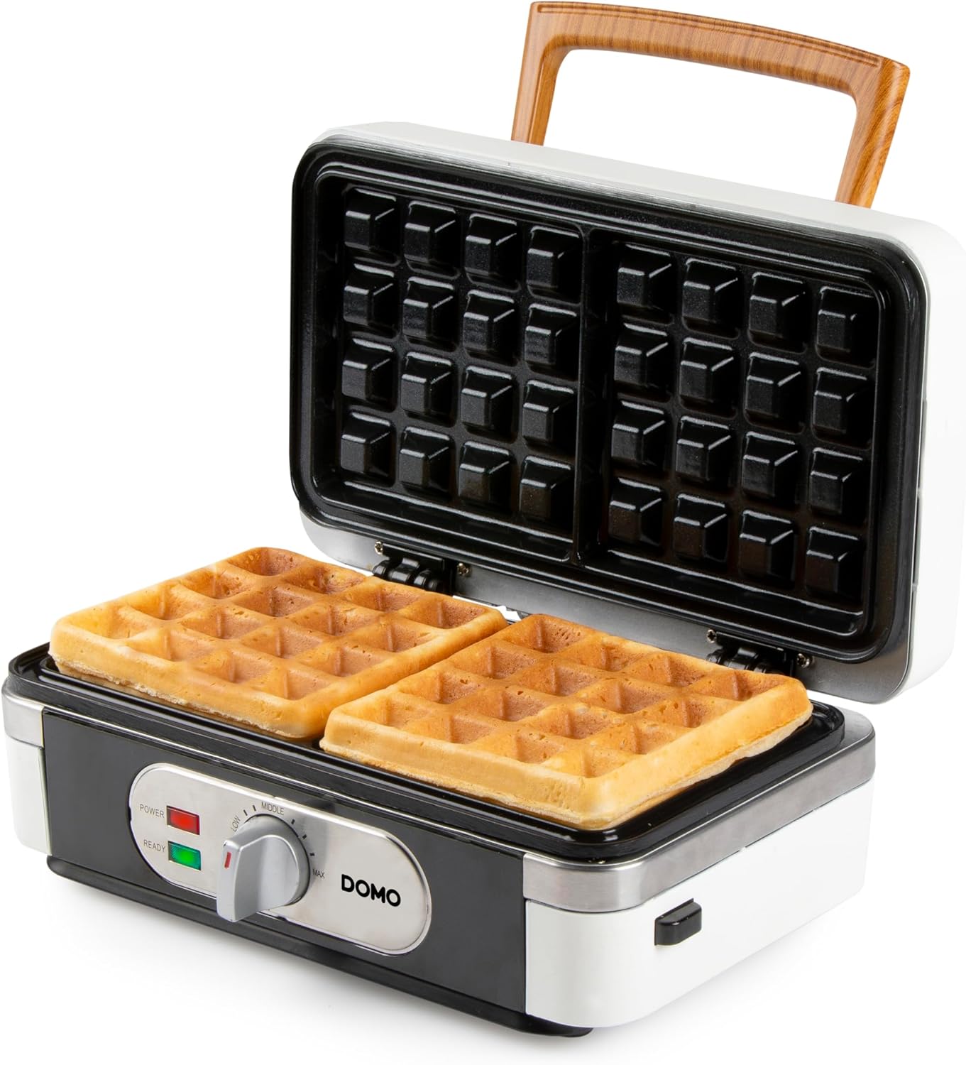 DOMO - Snackmaker 3 en 1, plaques interchangeables, 1100W, blanc, DO9277C