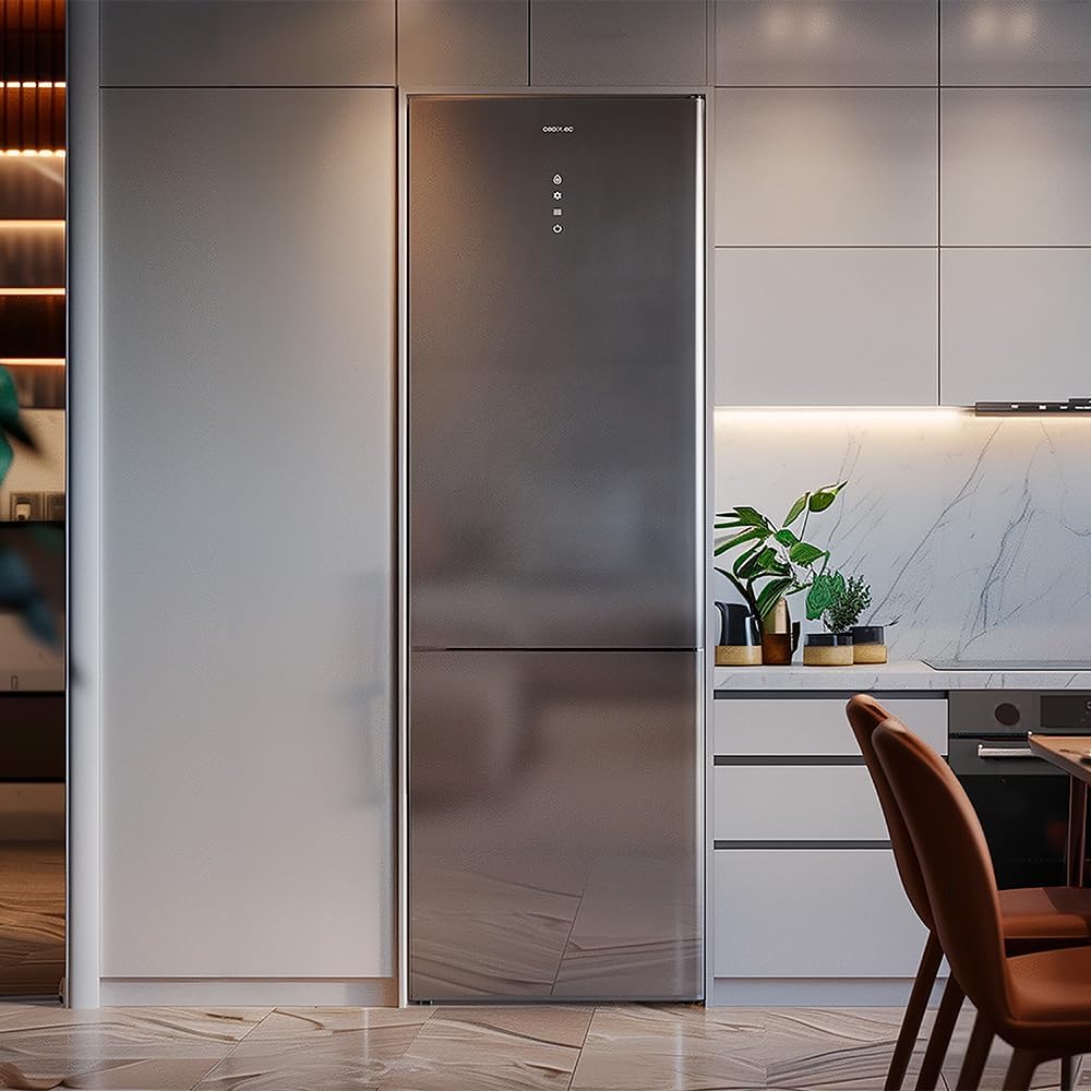 Cecotec - Bolero CoolMarket Combi Série 356 - 256L - No Frost, Économie d'énergie, Multi Airflow, mode Vacances, Glass G