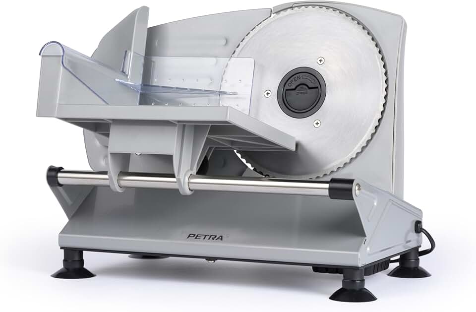 Petra - Trancheuse électrique, 170mm, 3 lames inox, épaisseur réglable