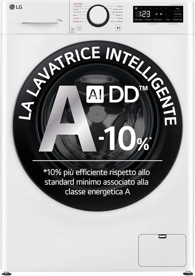 LG - Série R3 - 60x85x56,5 cm - 11kg, 1400tr/min, vapeur, AI DD F4R3011NSWB