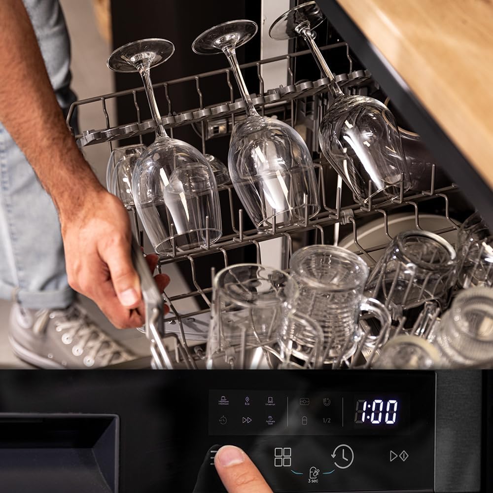 Cecotec - Bolero Aguazero 6200 Dark - 60 cm - 14 couverts, 6 programmes, Turbo Dry+, départ différé, 1850W