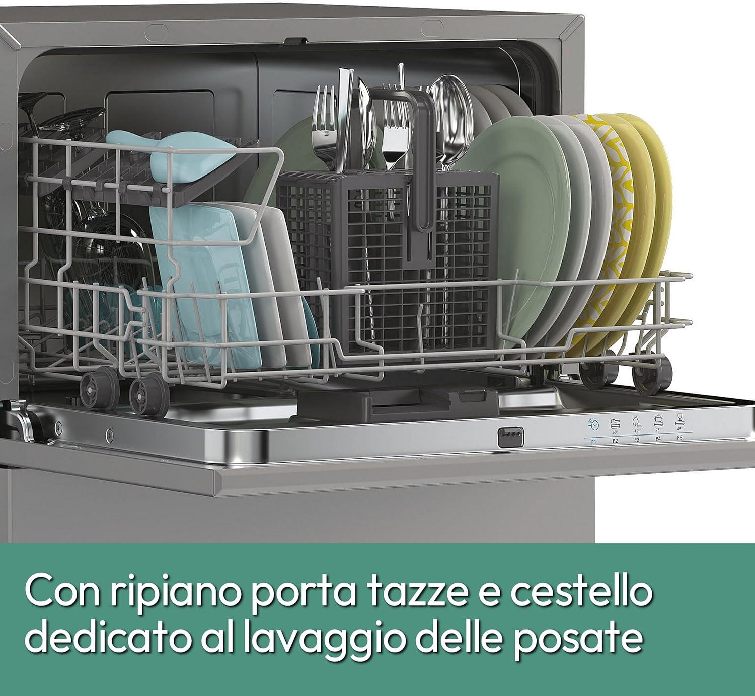 Candy - Mini lave-vaisselle série CP - compact 6 couverts, faible conso - CP 6E51LS