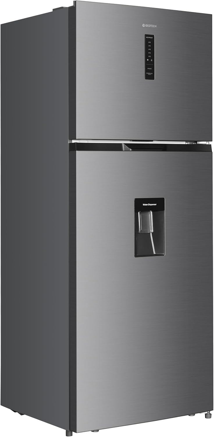 GEDTECH - Réfrigérateur combiné inox, 415L, No Frost, eau - GDP415NFIX