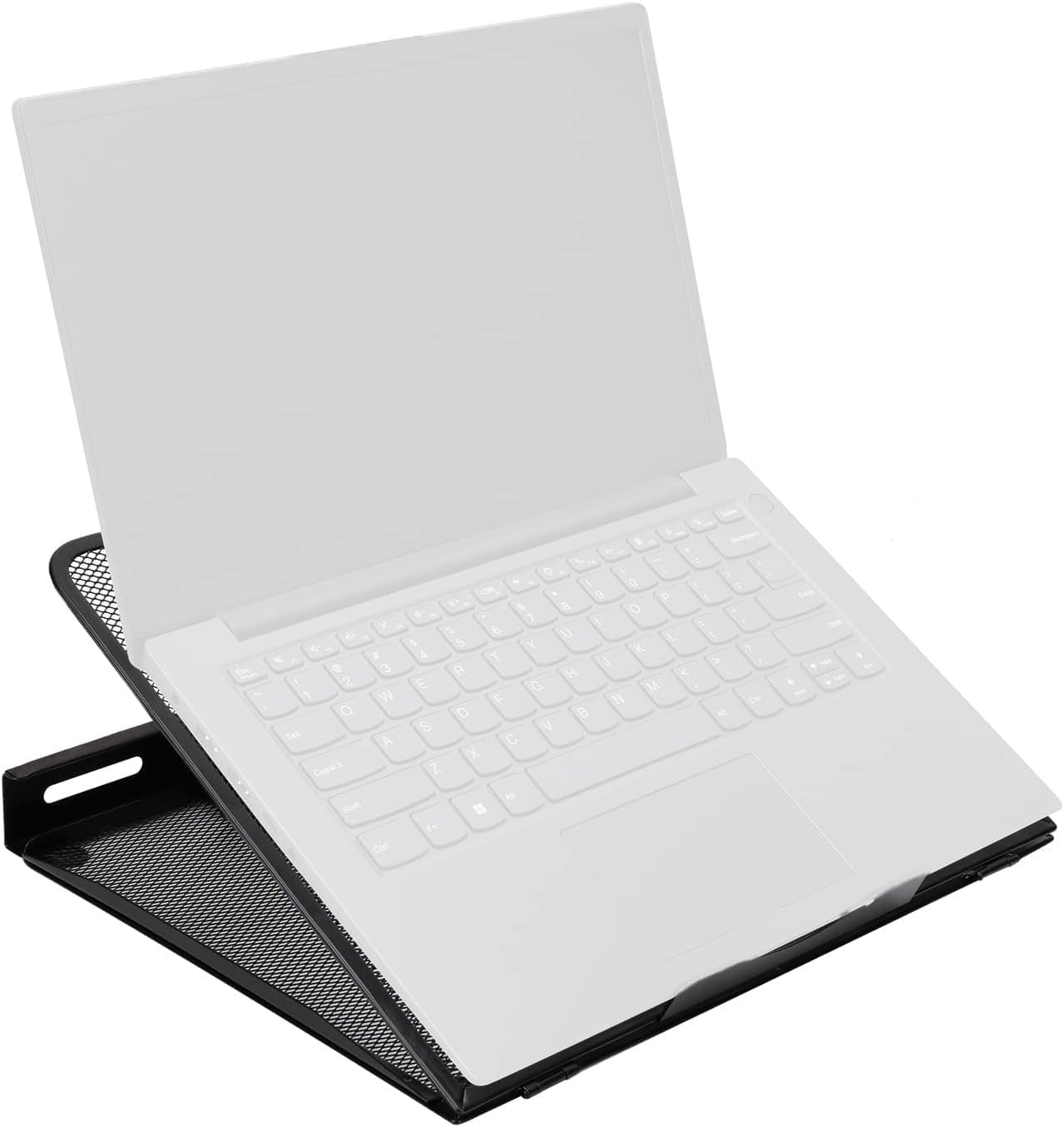 Amazon Basics - support ordinateur portable ergonomique 33x28.7x18.5cm, ventilé, jusqu'à 17.3 pouces, noir